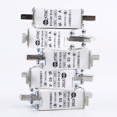 Прилагођена велепродаја нисконапонског НТ00Ц АЦ осигурача ножа са малим сечивом Бакар са високим прекидним капацитетом 100А ЦЕ