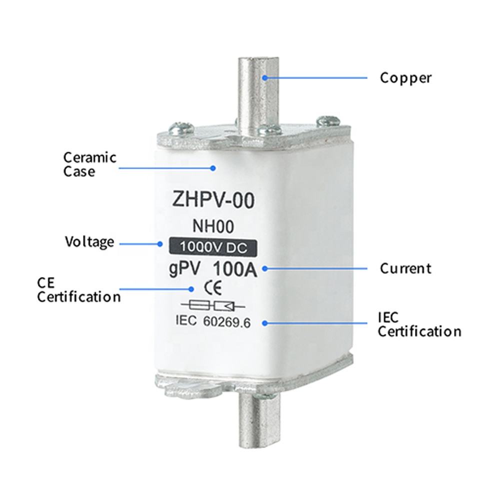 НХ00-1000В ИЕЦ нисконапонски фотонапонски нож осигурач пластични 80А 6ка прекидни капацитет